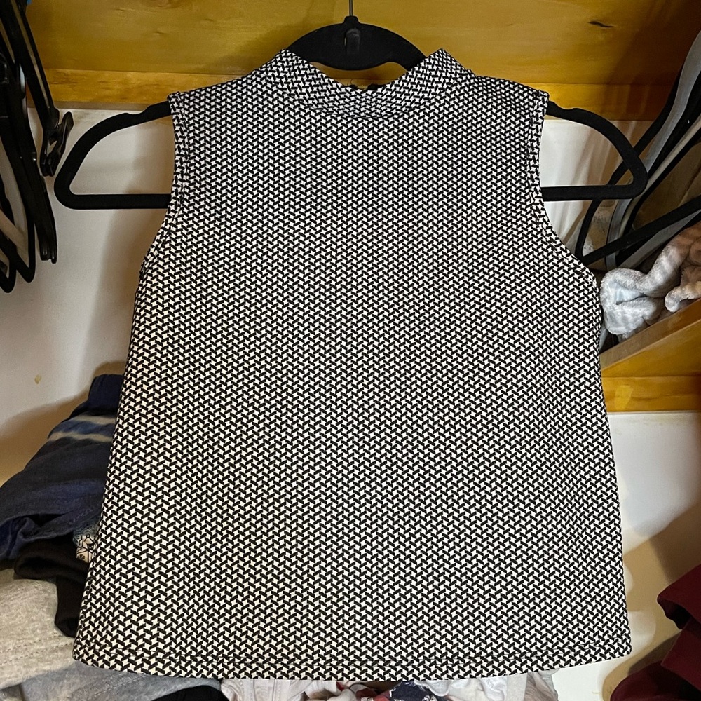 Pinc Premium girls xl formal tank top with black and white crossed print